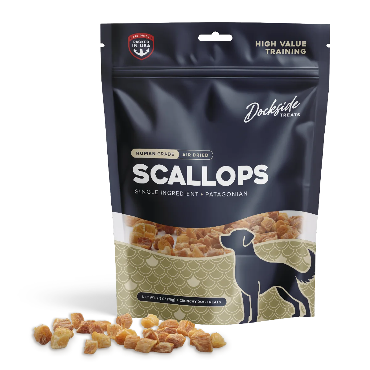 Dockside Treats Air Dried Scallop Dog Training